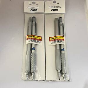 OHTO 1000M/0.4 OP-1004M FLAT-C NKG-10FA-05 ボールペン、シャーペンの2本セット×2　廃盤・新品未使用