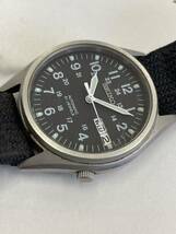 11.不動品・SEIKO セイコー ミリタリー メンズ 腕時計 自動巻き デイデイト 21石 7S26-3060 黒文字盤//HA20_画像4