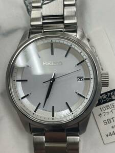 37.未使用・デットストック・稼動品・SEIKO セイコー 電波 ソーラー 7B24-0BR0 白文字盤 デイト メンズ 腕時計 純正ベルト//WA118