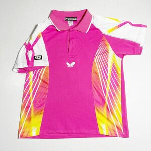  бабочка butterfly JTTA Япония настольный теннис ассоциация легализация розовый вышивка Logo рубашка-поло форма одежда 