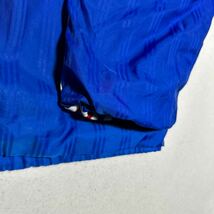 アディダス adidas 青 ブルー スポーツ トレーニング用 裏地付 ウィンドブレーカー ジャケット フード付 Mサイズ_画像5
