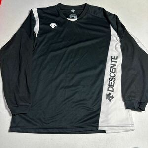 デサント DESCENTE 黒 ブラック スポーツ トレーニング用 長袖プラクティスシャツ Mサイズ