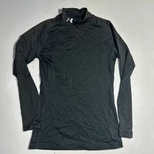 アンダーアーマー UNDER ARMOUR 刺繍ロゴ スポーツ トレーニング用 ハイネック 長袖インナーシャツ LGサイズ