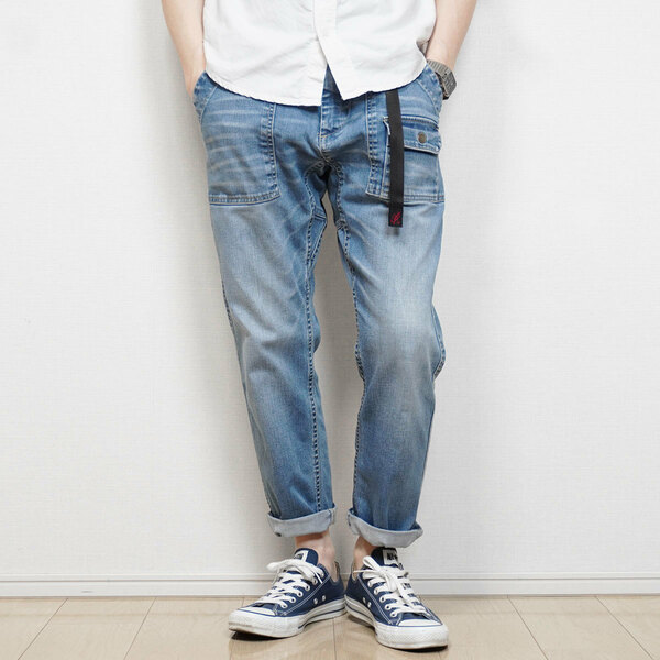 Gramicci × Mt.Design3776 別注 Denim Mountain Pants【M】MEDIUM USED グラミチ アーバンリサーチ デニム クロップドパンツGMP-14S111