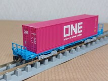 コキ73-1(甲府モデルペーパーキット組立品)+KATO製40ft海上コンテナONE_画像2