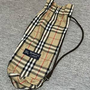 希少　80's Burberrys' ENGLAND製 マルゼン　オールドバーバリーノバチェック 巾着ワンショルダーバッグ