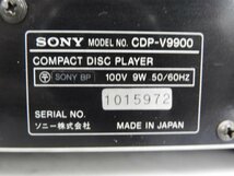 ☆ SONY ソニー CDP-V9900 CDプレーヤー ☆ジャンク☆_画像8