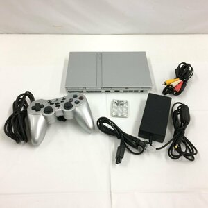 f079*80 【可動品】 SONY ソニー PS2 本体 SCPH-75000 サテンシルバー (封印シールあり) 8MBメモリーカード付き