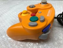 k091*80 【やや傷汚れ有】 NINTENDO ニンテンドー GAME CUBE ゲームキューブ コントローラー オレンジ_画像3