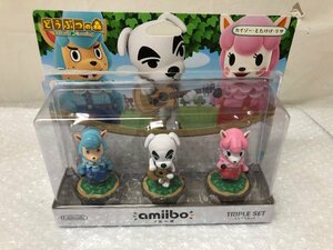 k091*80 【現状品】 amiibo トリプルセット どうぶつの森シリーズ [カイゾー/とたけけ/リサ]