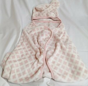 Ea1 00458 blanket afghan white / pink size /70×100cm soft cloth winter 