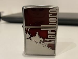 1円 希少品 ZIPPO ライター マルボロ MarlboroZippoジッポライター オイルライター真鍮製 中古品 喫煙具