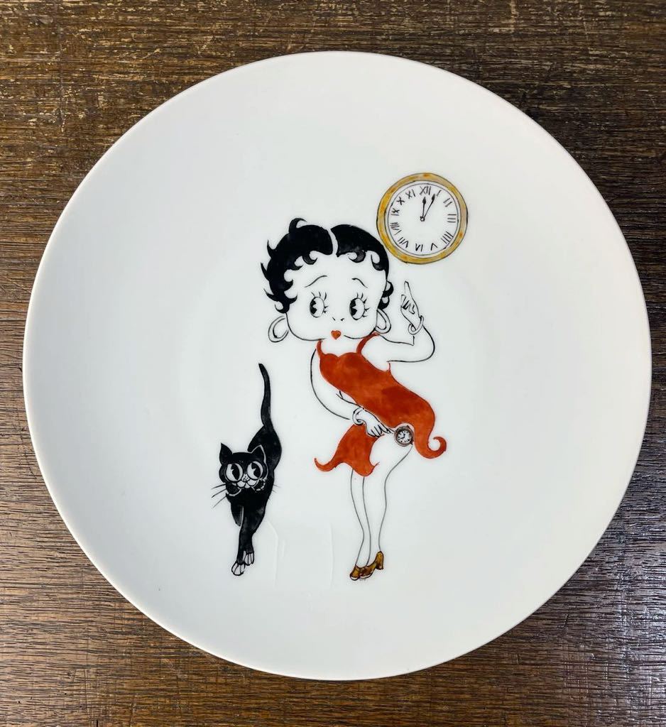 Showa Retro Betty Boop Teller Bilderteller handbemalt Betty Teller großer Teller selten, Antiquität, Sammlung, verschiedene Waren, Andere