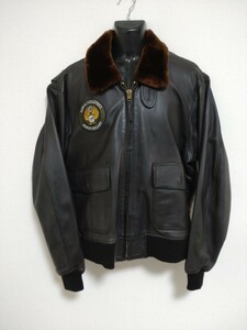 【美品】ALPHA INDUSTRIES　G-1フライトジャケット レザージャケット 革ジャン XL