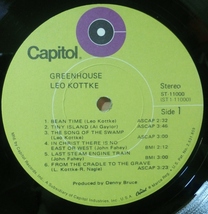 LEO KOTTKE「GREENHOUSE」米ORIG[初回緑ST規格CAPITOL]シュリンク美品_画像5