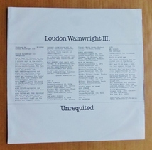 LOUDON WAINWRIGHT「UNREQUITED」米ORIG [PC規格] シュリンク美品_画像4