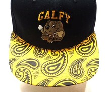 新品 送料無料 男女兼用 定価5390円 フリーサイズ GALFY ガルフィー キャップ ベースボールキャップ ブラック イエロー 黒 黄色 ペイズリー_画像2