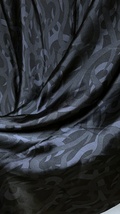 NUMBER (N)INE BANDANA SILK SCARF ナンバーナイン 04AW ギブ期　ハートトライバル　バンダナ シルク スカーフ ブラック ストール_画像6