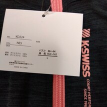 L　ケースイス K-SWISS レディース　新品　長袖パーカー　上着　ジャンパー　黒×ピンク スポーツ アウトドア ゴルフウェア　レジャー golf_画像4