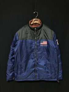 EB650◆Eddie Bauer エディバウアー 星条旗 リバーシブル ダウンジャケット L