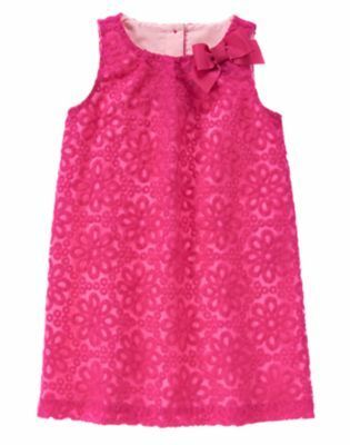 120㎝【7】大きなリボンの花刺繍オーガンジードレス　Pink