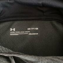 UNDER ARMOUR アンダーアーマー ★長袖　パーカー　SM★メンズ　黒　ブラック×グレー★トレーナー　160 165★裏起毛 ロゴ入り_画像7