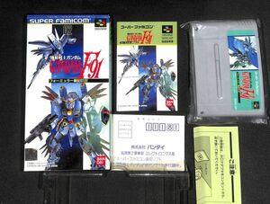 SFC スーパーファミコン ソフト機動戦士ガンダム F91 フォーミュラー戦記0122　 　箱・説明書・ハガキ付き「端子清掃動作確認済」