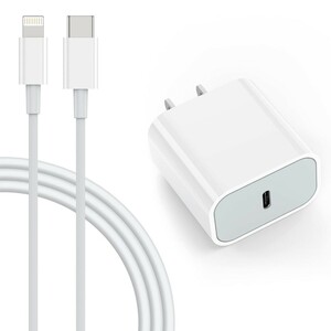 【未使用に近い】充電器 20W USB C 急速充電器 1M Type C lightning iPhone【PSE認証済み/MFi】 アイフォン 充電器 タイプc 充電器 no.1847