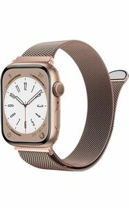 【ほぼ未使用品】　FEEKI コンパチブル Apple Watch バンド (41/40/38mm, シャンパンゴールド)No.2101