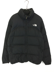 レディース 古着 TNF The North Face 700 フィルパワー グース ダウン ヌプシ ジャケット パッカブル 黒 L 古着