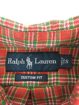 古着 90s Ralph Lauren 「CUSTOM FIT」 チェック BD フランネル シャツ ネルシャツ S 古着_画像7