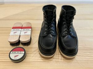 希少 レッドウィング アイリッシュセッター 99年製 四角犬タグ 8179 オリジナル モックトゥ ブラック 9EE RED WING