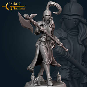 Galaad Miniatures Gaa-211208 Knight05 プレーンベース 3Dプリント ミニチュア D&D TRPG