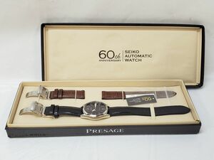 1000円スタート 腕時計 SEIKO セイコー プレサージュ 60周年記念モデル 1956本限定 6R15-03K0 自動巻 AT 裏スケ デイト 付属品有 GMB J210