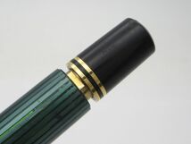 1000円スタート 万年筆 2点まとめ PELIKAN ペリカン スーベレーン ペン先18C 750 EF/F刻印 緑縞 グリーン/靑縞 ブルー 11 J60014_画像6