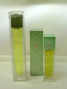 1000円スタート 香水 2点 GUCCI グッチ ENVY エンヴィ50ml /ENVY me 2 エンヴィミー 30ml オードトワレ EDT 箱付 未開封品?有 10 N702★