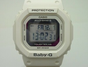 1000円スタート 腕時計 CASIO カシオ Baby-G 3432 BGD-5000 電波ソーラー MULTI BAND 6 ホワイト デジタル レディース TMT K701