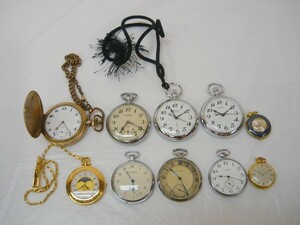 1000円スタート 懐中時計10点 精工舎 鉄道時計 国鉄 昭28 3458/SEIKO 7550-0010/7011-0010/6F24-9000/WALTHAM/BUCHERER 等 [11] N10023