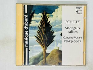 即決CD 独盤 SCHUTZ / MADRIGAUX ITALIENS / CONCERTO VOCALE / ルネ・ヤーコプス RENE JACOBS Germany P05