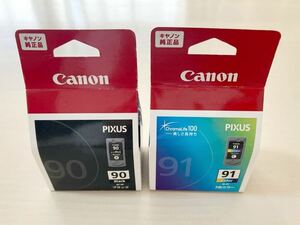 Canon FINE 純正インクカートリッジ BC-90+BC-91 ブラック+カラー 大容量 2個セット 未開封