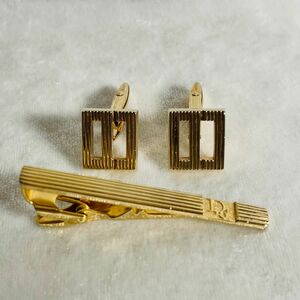Chr.Dior ネクタイピン カフスボタン ゴールド シンプル アクセサリー タイピン カフス