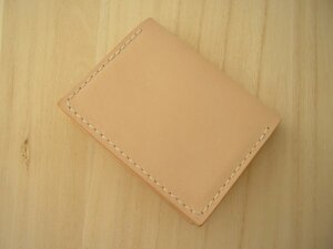  leather card-case business card case * Himeji leather cow leather natural leather original leather cow leather * hand ..