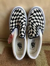 バンズ VANS ツイスト スリッポン チェッカーフラッグ 白×黒 27.5cm_画像2