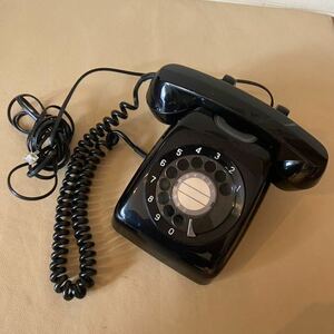 日本電信電話株式会社　昭和レトロ　黒電話　ダイヤル式電話　６０１－A2　動作未確認品