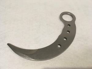 送料無料 ステンレス製カランビットナイフ トレーニングナイフ karambit カランビット シラット 護身術 タクトレ 武術