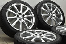 【バリ溝 美品】RAVRION 18in 7.5J +42 PCD114.3 グッドイヤー アイスナビ7 225/45R18 200 210 220 クラウン カムリ マークX プリウスα_画像2