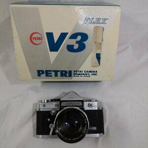 【希少】 ペトリ Petri V3 FLEX 一眼レフカメラ/レンズ C．C Auto petri 55mm F1.8【フィルム カメラ 写真 レトロ アンティーク 貴重】32