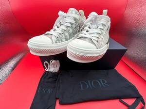 ディオール Dior B23ロートップスニーカー ローカット シグネチャー ロゴ 3SN249YNT グレー 41 26cm相当 靴 ☆AA★ メンズ