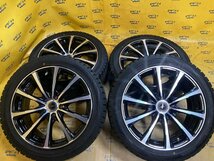 K-968☆235/45R18 DUNLOP WINTERMAXX WM02 2019年製☆Lafida 18x7.5J+38 5/114.3☆スタッドレス☆クラウン レクサスES IS GS カムリ☆_画像1