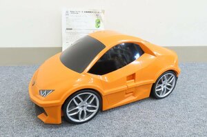 Ridaz/ライダーズ 子供用自動車型キャリーケース 全長約50cm/ ハンドル延長時約73cm ランボルギーニ オレンジ トラベル ケース 旅行